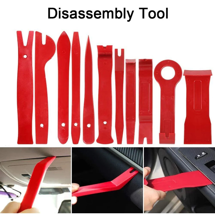 Zestaw Narzędzi Do Tapicerki, red disassembly tools for automotive interior assembly and removal.